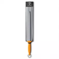 Мусат м'ясника 45 см VICTORINOX SWIBO Butcher Sharpening Steel, довжина робочої частини 30 см, середньо-дрібною насічкою, помаранчевий (7.8515)