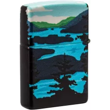 Запальничка бензинова Zippo Deer Landscape 540 Color Process Picturesque Scenic Design Чорний (49483)