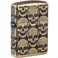 Запальничка армована бензинова Zippo Armor® MultiCut Photo Image 360 ​​Cackling Cranium Design антична латунь (46302)