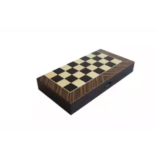 Набір 3 в 1 шахи, шашки, нарди 43х27 см "ITALFAMA" палісандр та клен ручна інкрустрація 43х44 (G451)