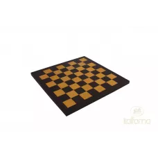 LEAT21+G114CM шахи 34х34 см "ITALFAMA, дошка штучна шкіра, фігури дерево король 9 см Чорно-горчични