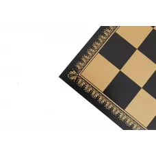 203GN+R2022SB шахи 45х45 см "ITALFAMA, дошка штучна шкіра з орнаментом золотисто-чорна, фігури полістоун