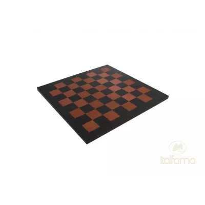 LEAT22+G114CM шахи 34х34 см "ITALFAMA, дошка штучна шкіра, фігури дерево король 9 см Чорно-коричн