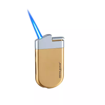 Запальничка газова пьезо турбо SILVER MATCH TALLINN метал, золотистий, оксамитовий мішечок (40674375G)