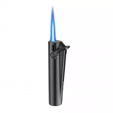 Запальничка газова турбо вузька SILVER MATCH CARDIFF метал, чорний, оксамитовий мішечок (40674384BL)