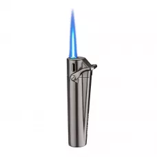 Запальничка газова турбо вузька SILVER MATCH CARDIFFметал, чорний лід, оксамитовий мішечок (40674384DRI)