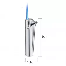 Запальничка газова турбо вузька SILVER MATCH CARDIFF метал, сріблястий, оксамитовий мішечок (40674384SL)