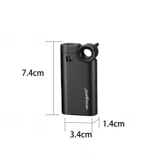 Запальничка газова турбо SILVER MATCH LJUBLJANA метал, чорний, оксамитовий мішечок (40674389BL)