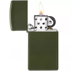 Запальничка бензинова вузька Zippo SlimⓇGreen Matte матовий зелений (1627)