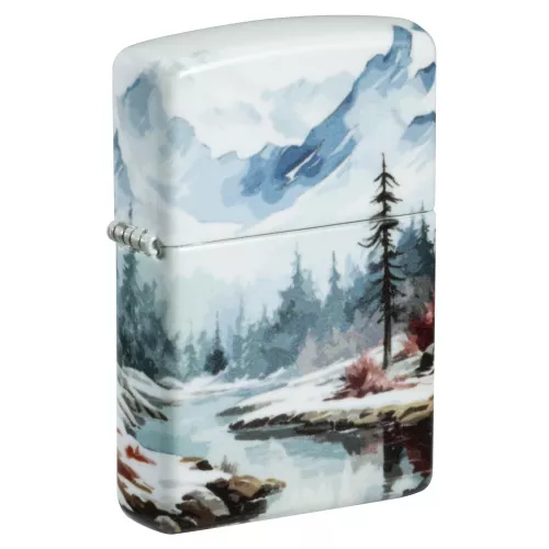 Запальничка бензинова ZIPPO Frozen Valley із покриттям 540 Color Matte біло-блакитний (46702)