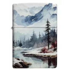 Запальничка бензинова ZIPPO Frozen Valley із покриттям 540 Color Matte біло-блакитний (46702)