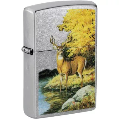 Запальничка бензинова Zippo - Linda Picken Image Design Street Chrome Finish хром жовто-золотистий (46165)
