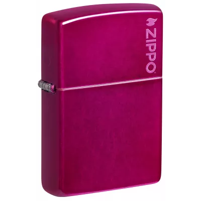 Запальничка бензинова Zippo Classic Candy Raspberry Zippo Logo глянцевий Малиновий (24003 ZL)