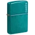 Запальничка бензинова Zippo Classic Candy Teal Zippo logo глянцевий Бірюзовий (24004 ZL)
