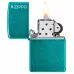 Запальничка бензинова Zippo Classic Candy Teal Zippo logo глянцевий Бірюзовий (24004 ZL)