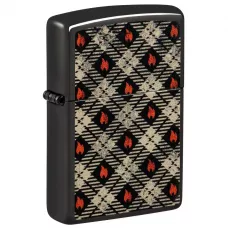Запальничка бензинова Zippo Tartan Design 5.65x3.81 см Чорно-червоний (46944)