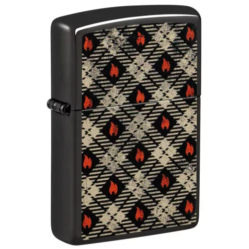 Запальничка бензинова Zippo Tartan Design 5.65x3.81 см Чорно-червоний (46944)