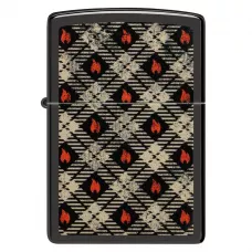 Запальничка бензинова Zippo Tartan Design 5.65x3.81 см Чорно-червоний (46944)