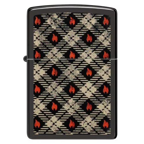 Запальничка бензинова Zippo Tartan Design 5.65x3.81 см Чорно-червоний (46944)
