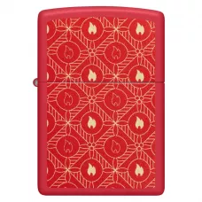 Запальничка бензинова Zippo Festive Flame Design 5.65x3.81 см Червоний (46951)