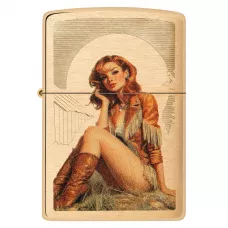 Запальничка бензинова Zippo Western Pinup Design 5.65x3.81 см Різнокольоровий (46962)