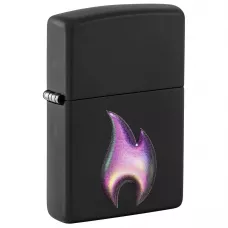 Запальничка бензинова Zippo Flame Design 5.65х3.81 см Чорно-фіолетовий (46965)
