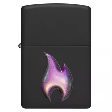 Запальничка бензинова Zippo Flame Design 5.65х3.81 см Чорно-фіолетовий (46965)