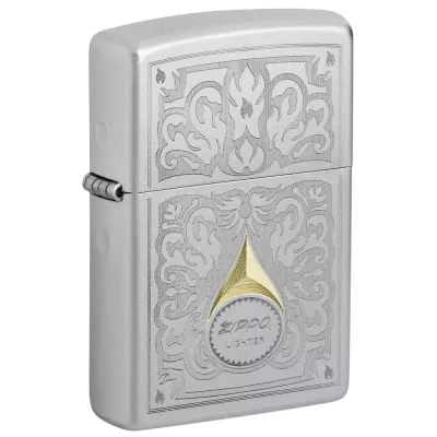 Запальничка бензинова Zippo Vintage Filigree Design 5.65x3.81 см Сріблястий (47009)