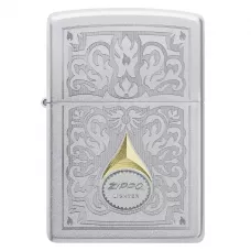 Запальничка бензинова Zippo Vintage Filigree Design 5.65x3.81 см Сріблястий (47009)
