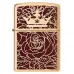 Запальничка бензинова Zippo Queen Of Bud Passionate Rose and Crown Design 5.65x3.81 см Різнокольоровий (47108)