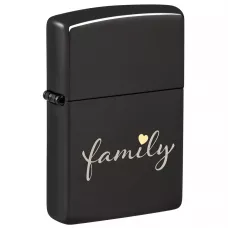 Запальничка бензинова Zippo Family Design 5.65x3.81 см Темно-сірий (47115)