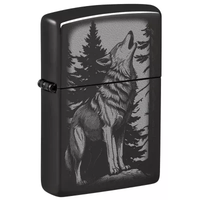 Запальничка бензинова Zippo Howling Wolf Design 5.65x3.81 см Сіро-чорний (47117)