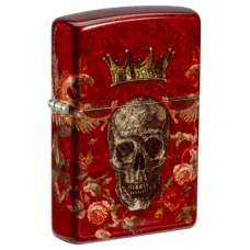 Запальничка бензинова Zippo Skull Heraldry Design 5.65x3.81 см Червоний (47132)