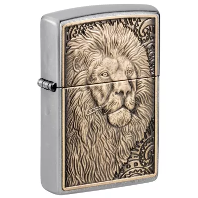 Запальничка бензинова Zippo Lion Emblem 5.65х3.81 см Золотисто-сріблястий (47171)