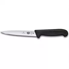 Ніж філейний 16 см Victorinox FIBROXF illeting гнучке пряме лезо Чорний (5.3703.16)