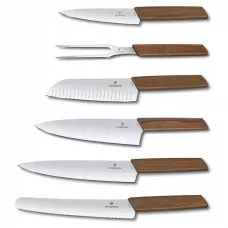 67186.6 SWISS MODERN WOOD Набір кухонний Cutlery Block 6 ножів дерев з підставкою ()