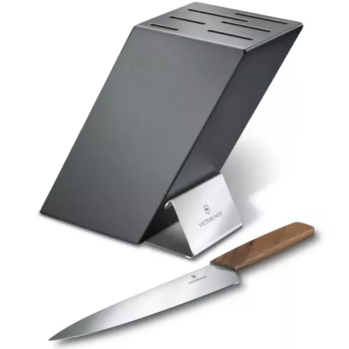 Підставка для кухонних ножів Victorinox Modern Swiss Modern букова 200 × 170 × 95 мм Сіра (7.7086.0)