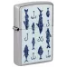 Запальничка бензинова ZIPPO Street Chrome Fishing Lures Design Сріблястий, синій (46719)