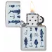 Запальничка бензинова ZIPPO Street Chrome Fishing Lures Design Сріблястий, синій (46719)