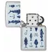 Запальничка бензинова ZIPPO Street Chrome Fishing Lures Design Сріблястий, синій (46719)