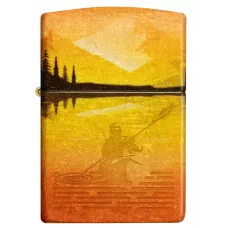 Запальничка бензинова ZIPPO Fishing Fusion Design Tumbled Brass Різнокольровий (46927)
