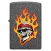 Запальничка бензинова ZIPPO Rietveld® Flaming Skull Design Сірий різнокольровий (46933)