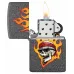 Запальничка бензинова ZIPPO Rietveld® Flaming Skull Design Сірий різнокольровий (46933)