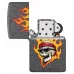 Запальничка бензинова ZIPPO Rietveld® Flaming Skull Design Сірий різнокольровий (46933)