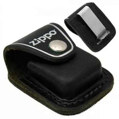 Чохол з кліпсою LPCBK для запальнички ZIPPO шкіра Чорний (67012)