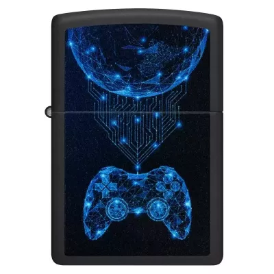 Запальничка бензинова ZIPPO Gaming Ігрова приставка Чорний синій (48912)