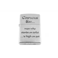 Запальничка бензинова Zippo Confucius Say Toilet Street Chrome (28459)