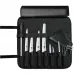 Набір кухонний 10 предметів у м'якому органайзері Victorinox CHEF'S SETS Chef's Knife Roll Starter Set Чорний (5.4964.1)