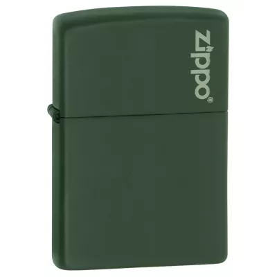 Запальничка бензинова Zippo Green Matte Logo оливкова (221ZL)