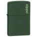 Запальничка бензинова Zippo Green Matte Logo оливкова (221ZL)